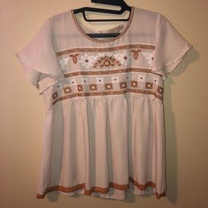 Embroidered top